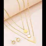 3 piezas Set joya con letra