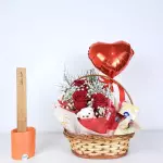 C006 Cesta Romântica com Rosas
