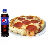 Pizza personal jamón+ pitufa gaseosa