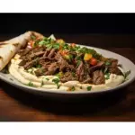 Hummus com carne