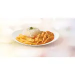 Estrogonofe de Frango com Arroz e Fritas