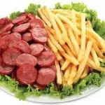 Porção de Fritas c/ Calabresa