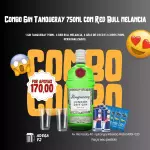 Combo Gin Tanqueray 750ml com Red Bu