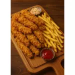 frango crocante e fritas