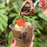 Afogatto de Brownie com Nutella pura