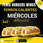 MIÉRCOLES 3x2 HOT DOG