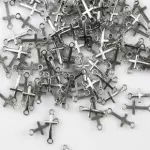 Conector crucifijo color plata