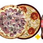 2 Pizzas Grandes + Coca Cola 2 L