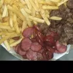(porção M) batata carne e calabresa