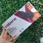 Cx.Luva vabene preta M C/ 100