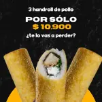 Promo 3x Hand Rolls Pollo