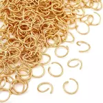 Aritos de acero inoxidable dorados