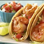 TACOS CORALES DE CAMARÓN (3PZAS)
