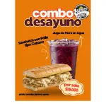 sandwich con jamon y queso +papas