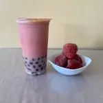 Tapioca Con Fresa- Strawberry with Pearl Bubble Tea (16 onzas)