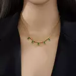 Cadena con piedra verde Inox(copy)