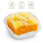 Muffin de cabotiá e abacaxi