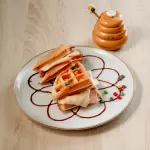 Waffle colorido m&m