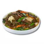 Tallarín con carne de res
