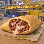 Pastel de Calabresa com requeijão