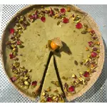 Pistache com Frutas Vermelhas e Ganache de Chocolate Branco zero