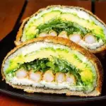 Sushi burger de camarón y kanikama