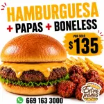 Hamburguesa + Papas + Boneless