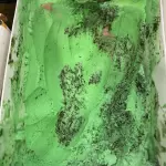 Menta flocado sorvete