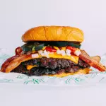 Doble 1/4 & Bacon + Papas fritas
