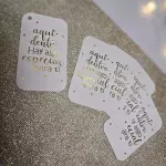 Tarjeta rectangular estampada