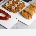 PROMO DE ARROZ F, + POLLO + COSTILLA