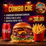 1 CBE + COCA LATA + BATATA 150