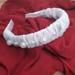 Diadema mini schunchies media perla