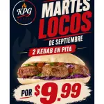 2 Kebab en Pita por $9.99