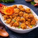 Camarão com arroz à la grega