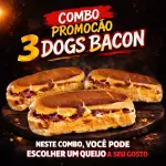 3 HOTDOGS COM QUEIJO A SEU GOSTO