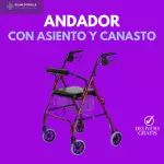 ANDADOR CON ASIENTO Y CANASTO