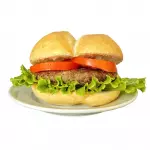 Pan con hamburguesa clásica