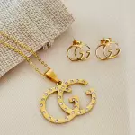 Set de cadena y aros Gucci Inox