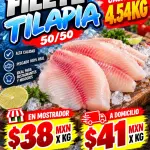 FILETE TILAPIA 50/50 4.54KG