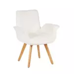Sillón Gales Boucle Giratorio white