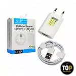 Carregador Linghtning Le-404 Lehmox Com Cabo