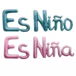 Cartel Inflable niña-niño