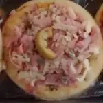 3-Mini Pizza Presunto e Queijo 😋