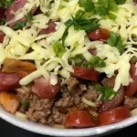 Na chapa sabor BOLONHESA
