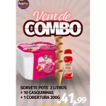 Kit verao Sorvete+Casquinha+Cobertur