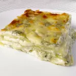 Lasanha verde 4 queijos