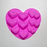 Molde de silicón de corazones