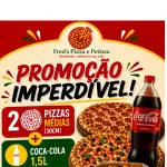 2 PIZZAS MÉDIAS 30CM+COCA-COLA 1,5L