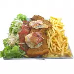 Milanesa al plato para 2 c/guarnicio